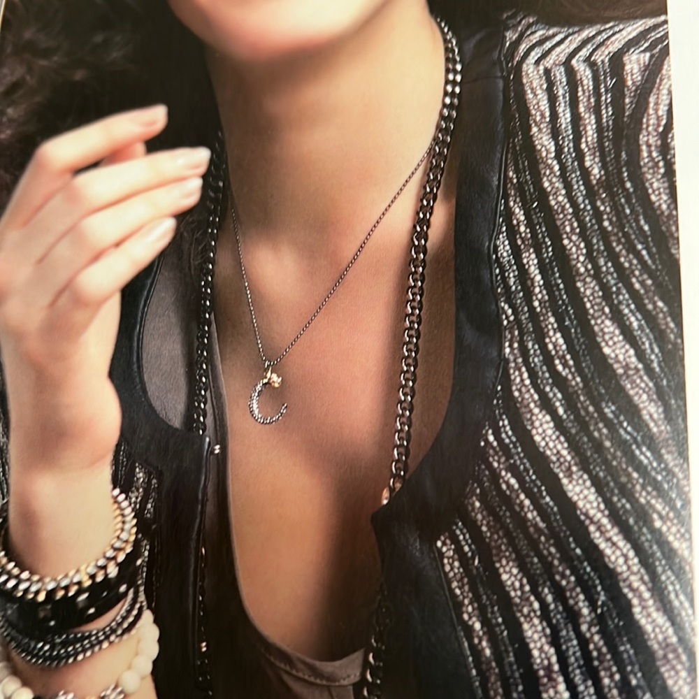 Panther pendant necklace- hematite